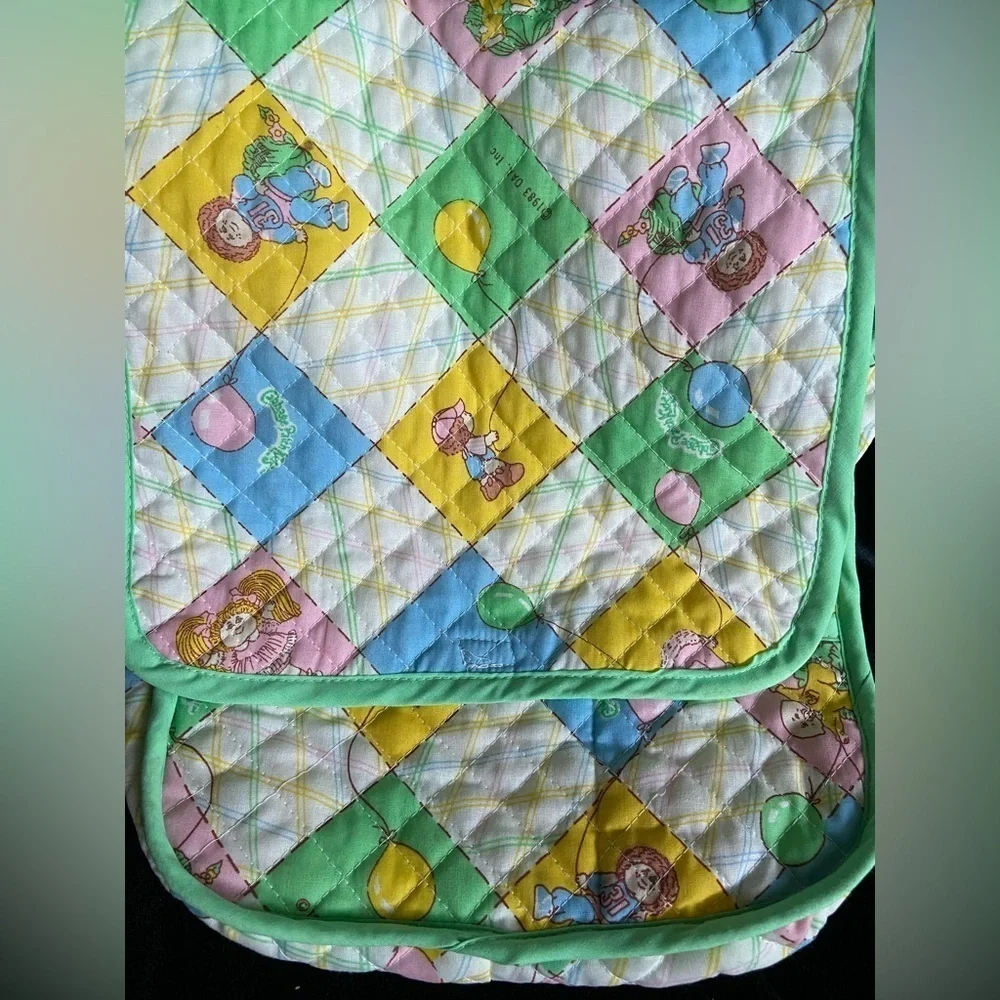 Vintage 1983 Cabbage Patch Kids Coleco Doll Quilted Diaper Bag Purse EUC